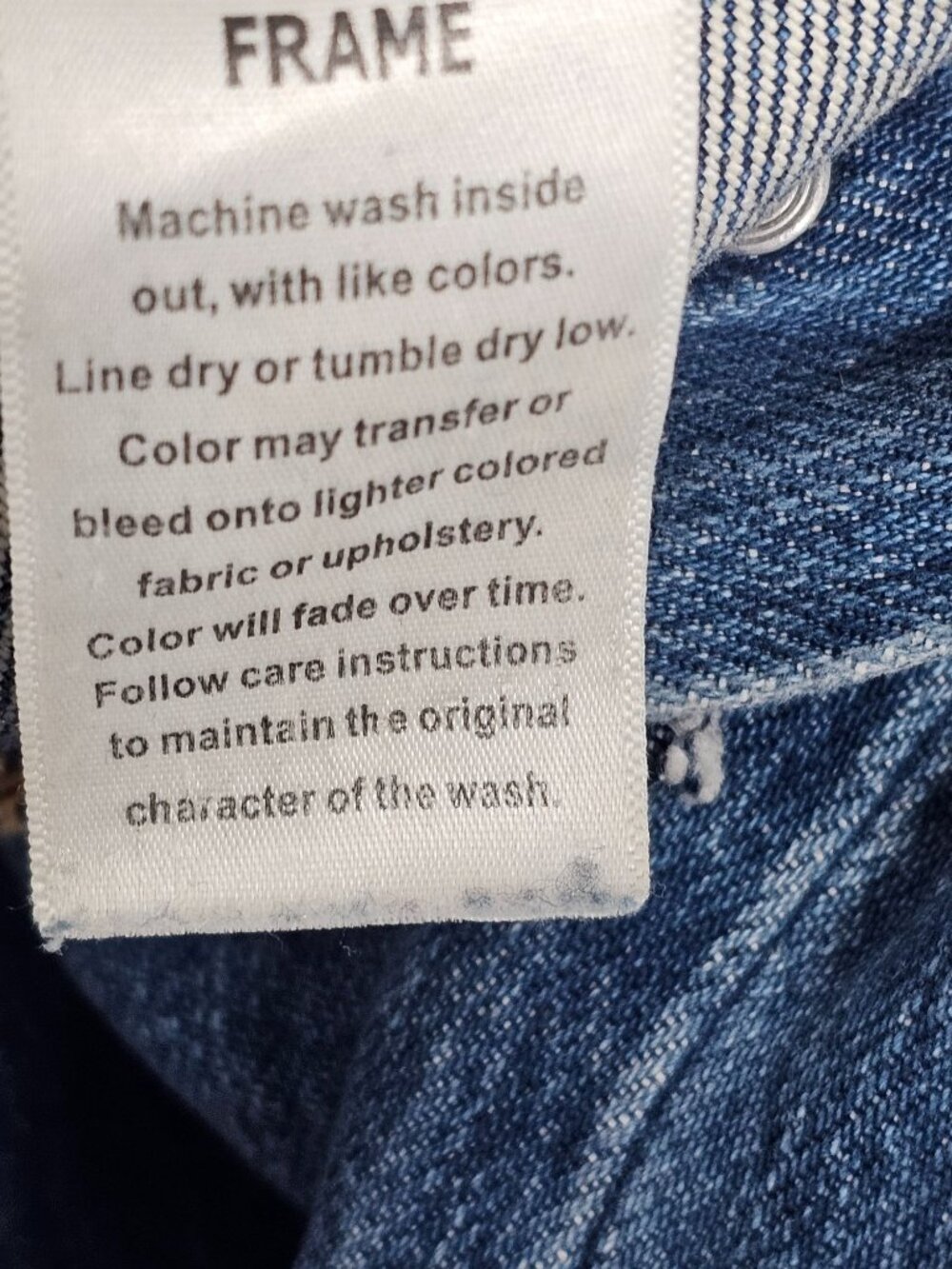 FRAME Womens Le Original Wetherly Mix Crop Jeans Size 24 Blue Raw Hem Distressed - Picture 13 of 13